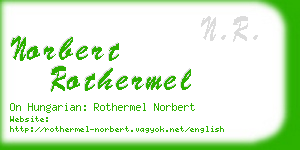 norbert rothermel business card